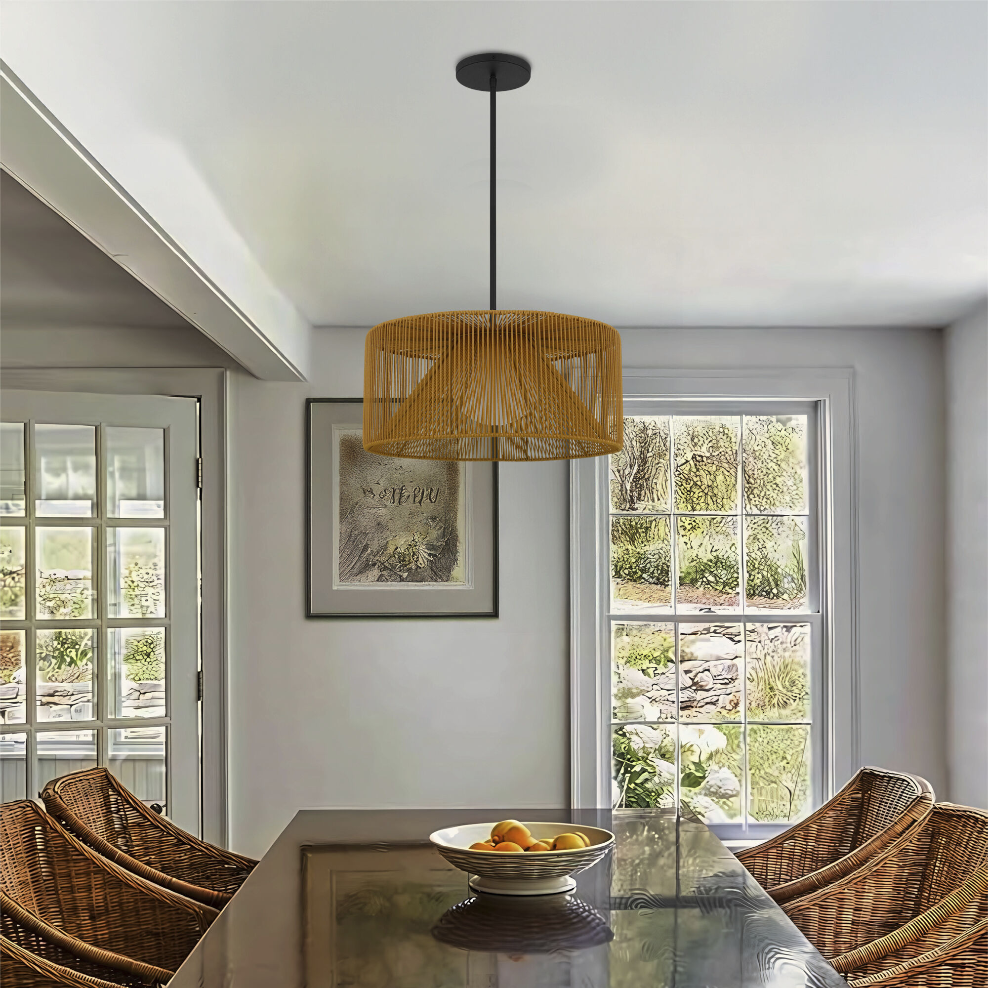 Key West LED 22 inch Sand Black Outdoor Pendant